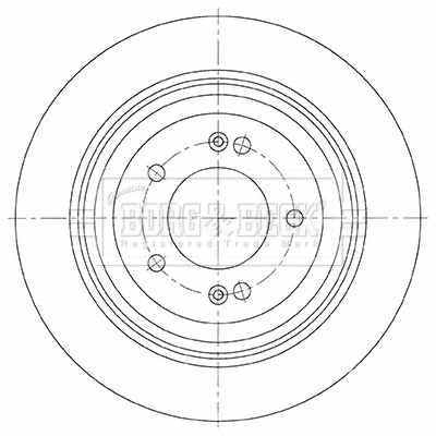 Borg & Beck BBD5485 2x Brake Discs Pair Solid