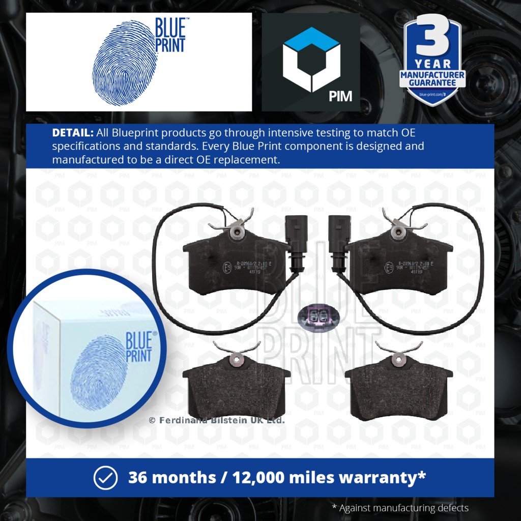Blue Print Brake Pads Set Rear ADV184229 [PM1581741]