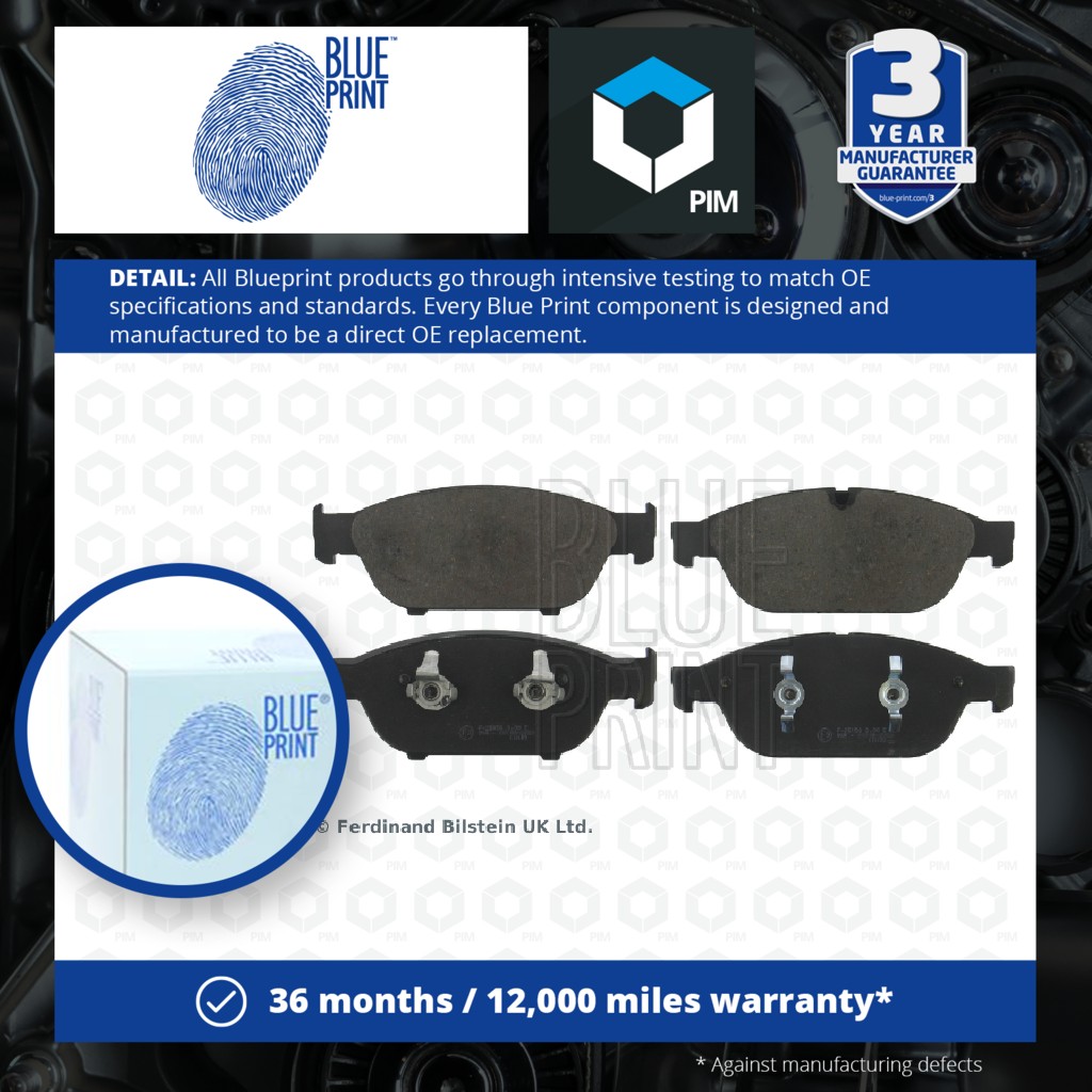 Blue Print Brake Pads Set Front ADV184225 [PM1581737]