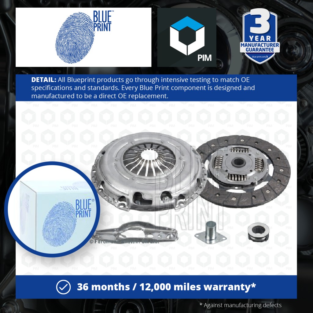 Blue Print Clutch Kit 3pc (Cover+Plate+Releaser) ADV183056 [PM1581595]