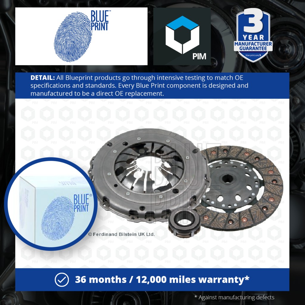 Blue Print Clutch Kit 3pc (Cover+Plate+Releaser) ADV183017 [PM1581557]