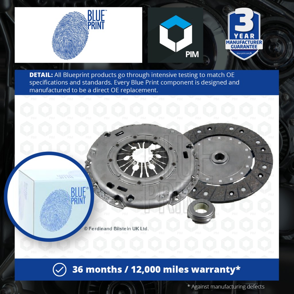 Blue Print Clutch Kit 3pc (Cover+Plate+Releaser) ADV183014 [PM1581551]