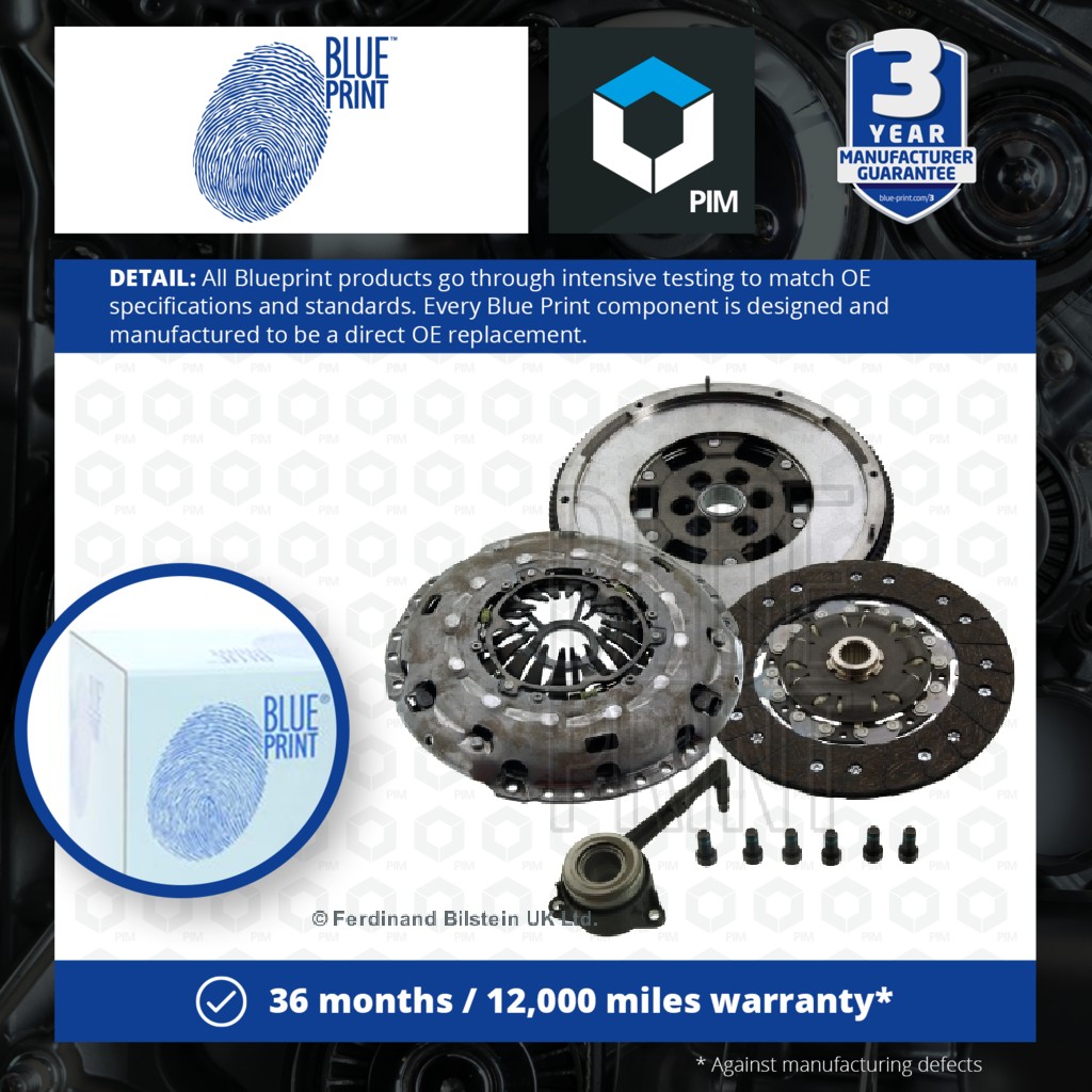 Blue Print Dual Mass Flywheel DMF Kit with Clutch and CSC ADV1830139 [PM1581550]