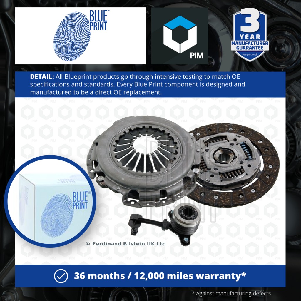 Blue Print Clutch Kit 3pc (Cover+Plate+CSC) ADR163060 [PM1580890]