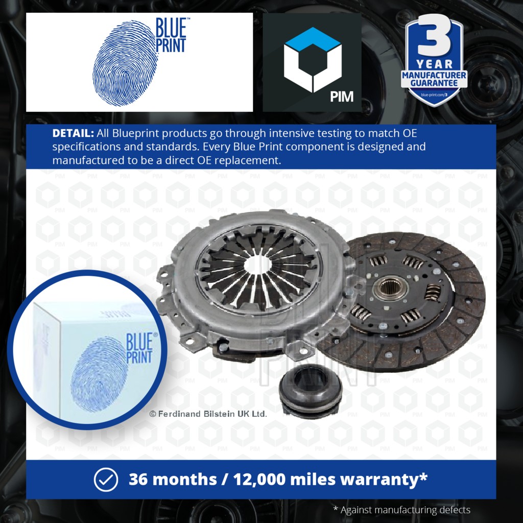 Blue Print Clutch Kit 3pc (Cover+Plate+Releaser) ADR163028 [PM1580866]