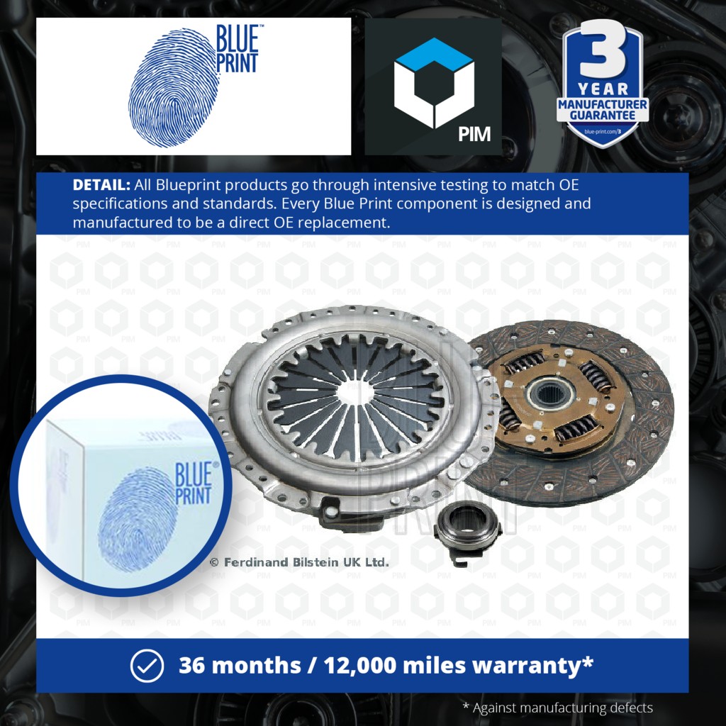 Blue Print Clutch Kit 3pc (Cover+Plate+Releaser) ADR163009 [PM1580849]