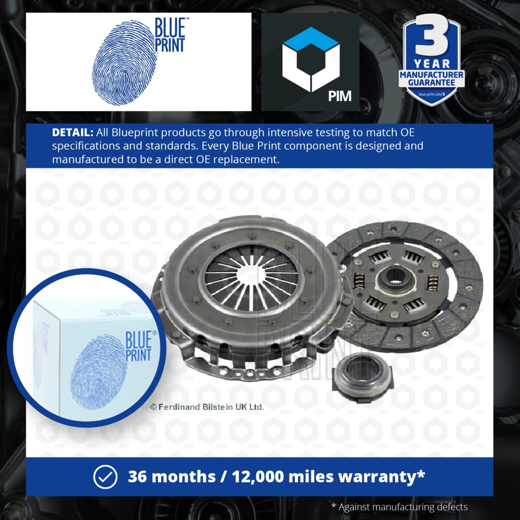 Blue Print Clutch Kit 3pc (Cover+Plate+Releaser) ADR163007 [PM1580847]