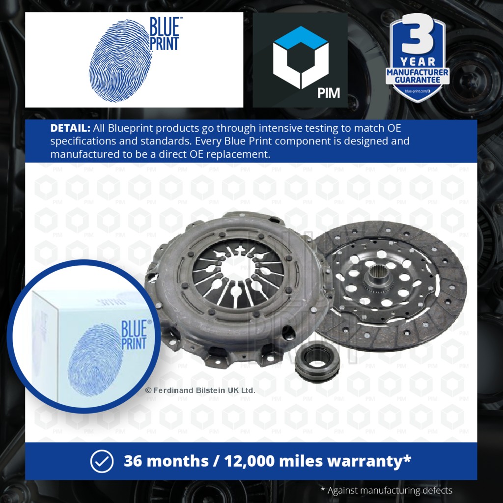 Blue Print Clutch Kit 3pc (Cover+Plate+Releaser) ADP153063 [PM1580742]