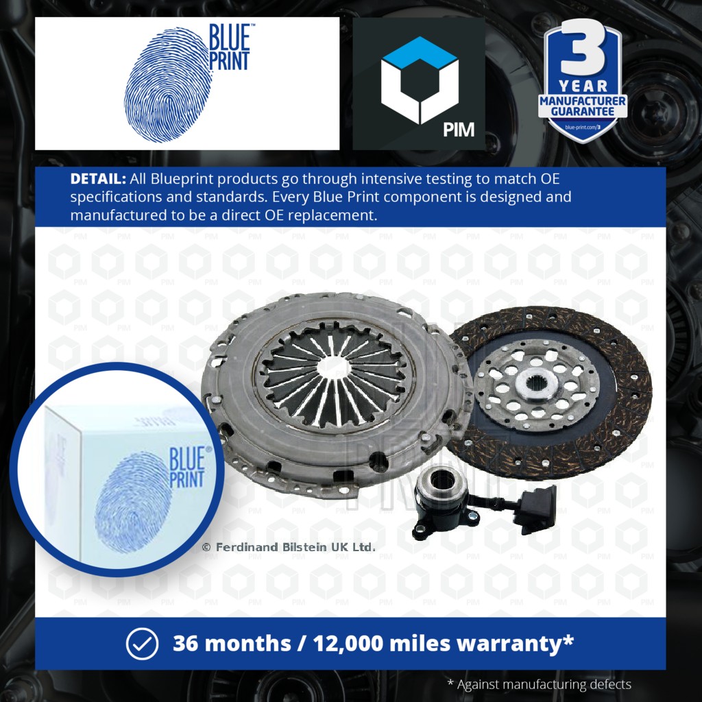 Blue Print Clutch Kit 3pc (Cover+Plate+CSC) ADP153060 [PM1580741]