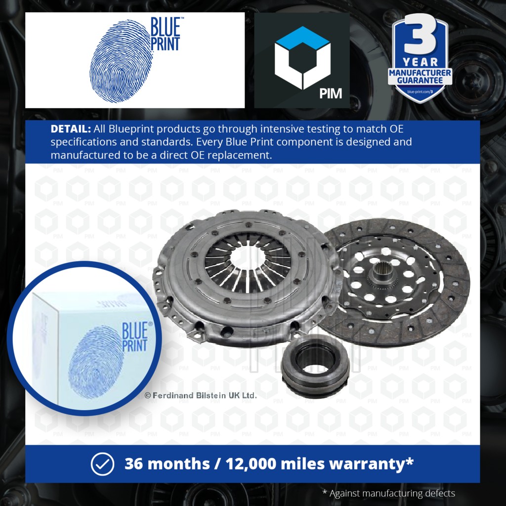 Blue Print Clutch Kit 3pc (Cover+Plate+Releaser) ADP153041 [PM1580731]