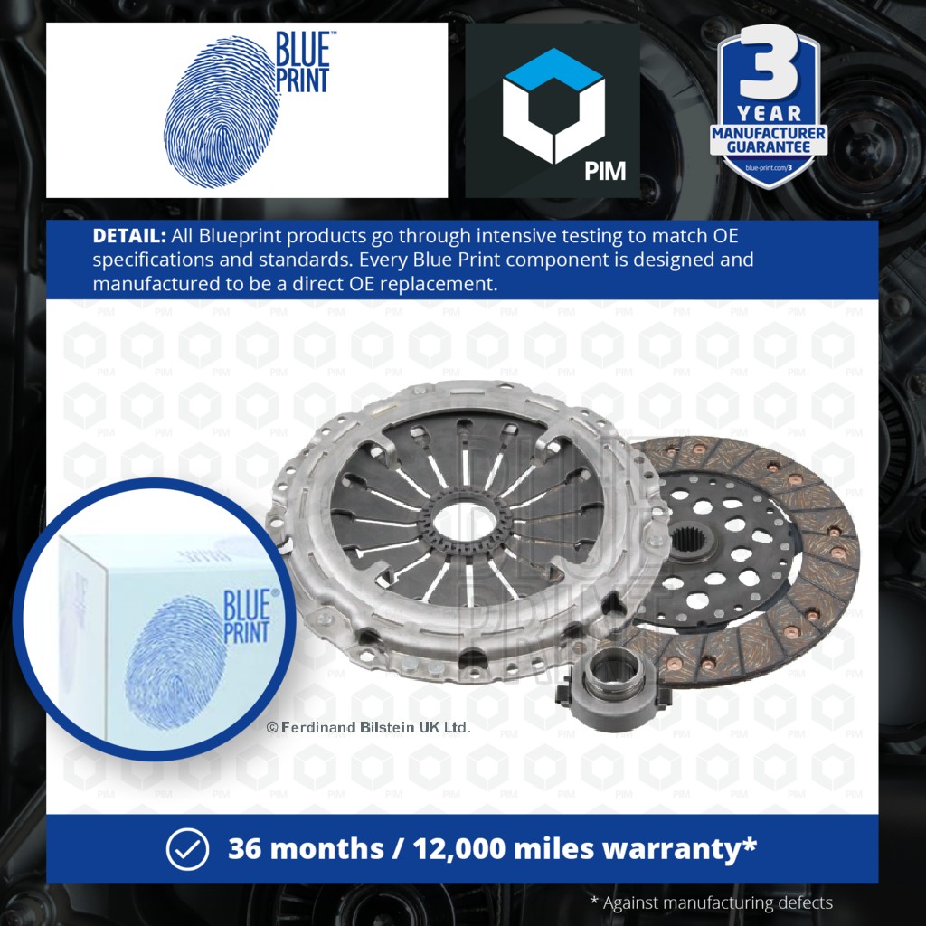 Blue Print Clutch Kit 3pc (Cover+Plate+Releaser) ADP153026 [PM1580718]