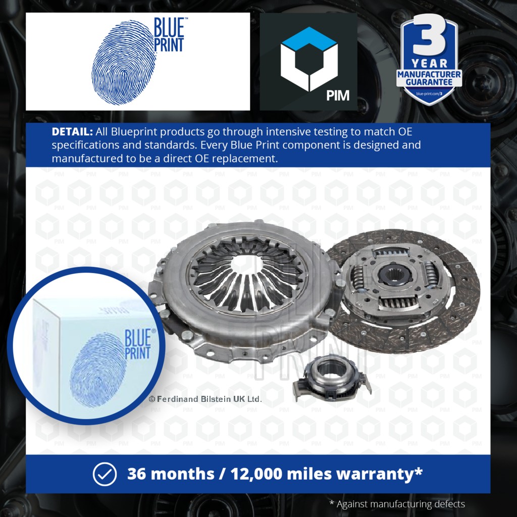 Blue Print Clutch Kit 3pc (Cover+Plate+Releaser) ADL143027 [PM1580170]