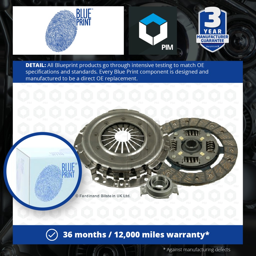 Blue Print Clutch Kit 3pc (Cover+Plate+Releaser) ADL143005 [PM1580150]