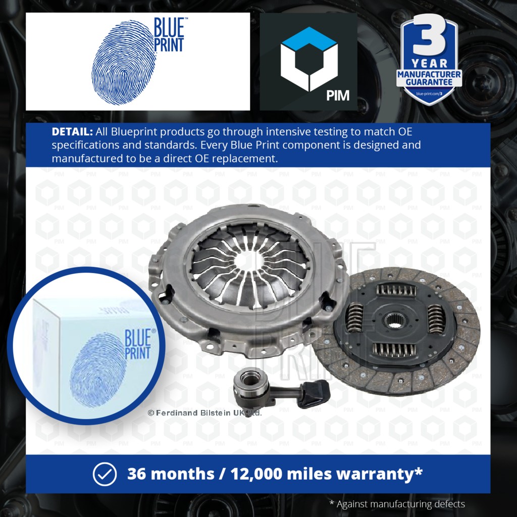 Blue Print Clutch Kit 3pc (Cover+Plate+CSC) ADF123089 [PM1579229]