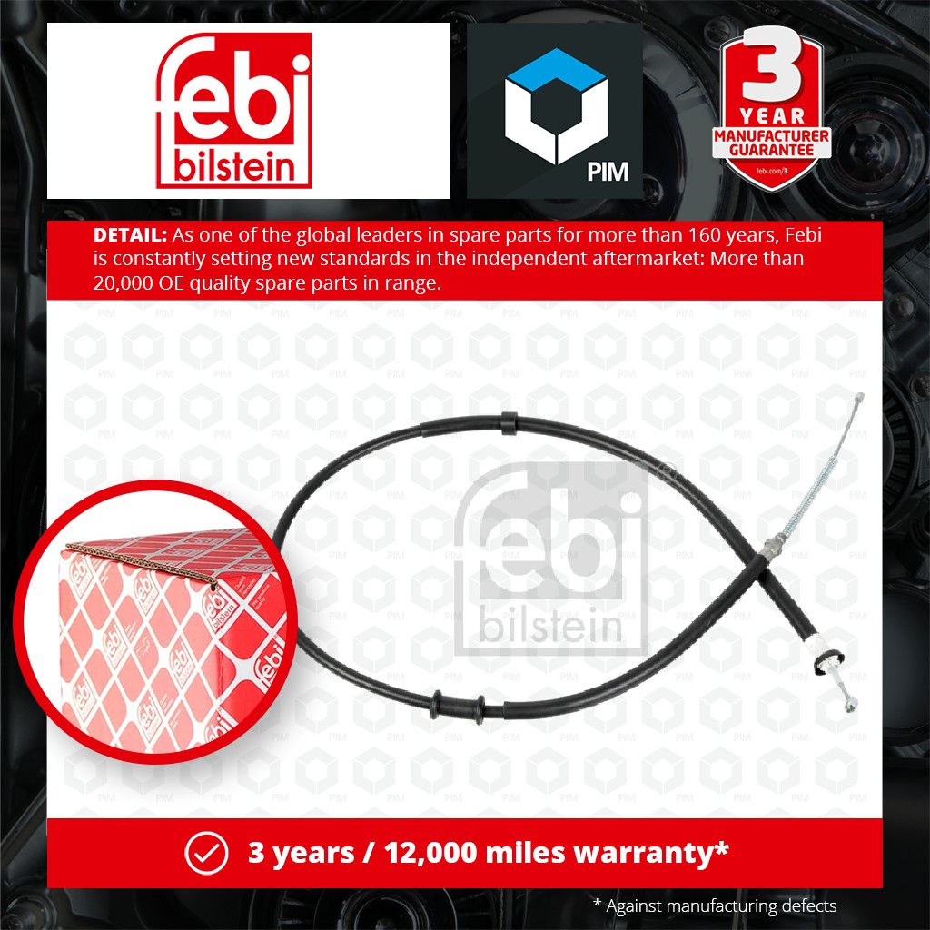 Febi Handbrake Cable Rear Left 101805 [PM1501288]