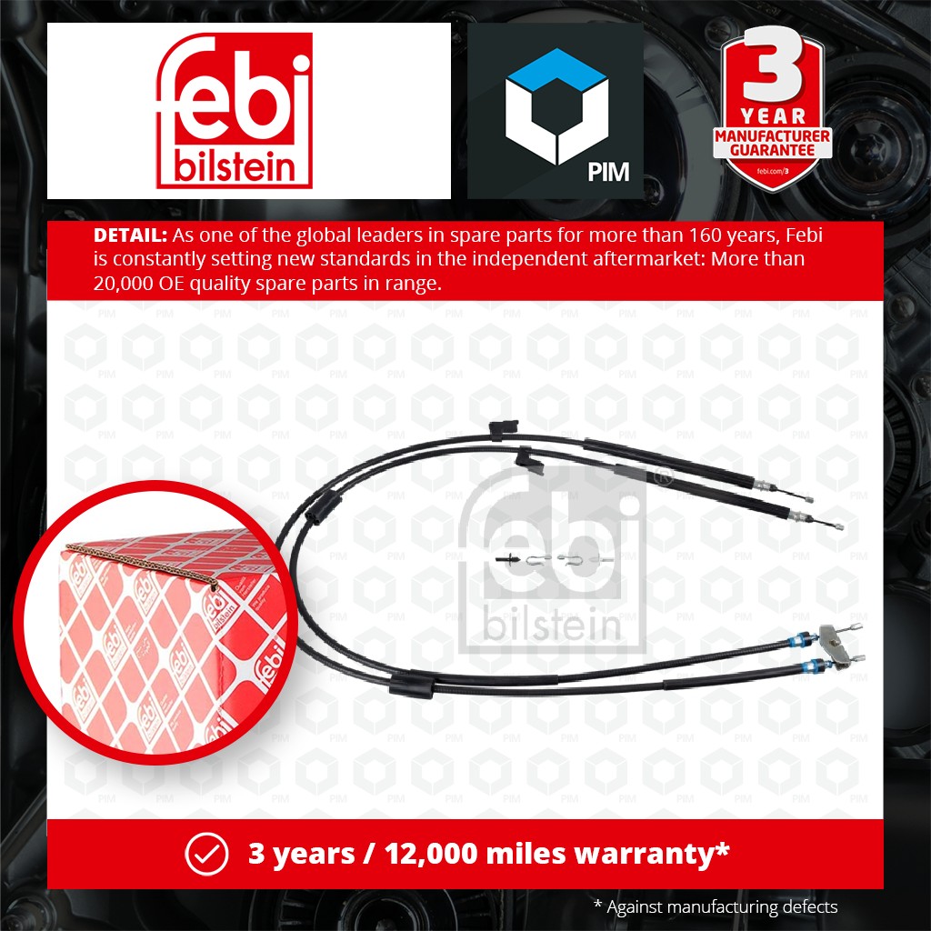 Febi Handbrake Cable Rear Left or Right 101801 [PM1501284]