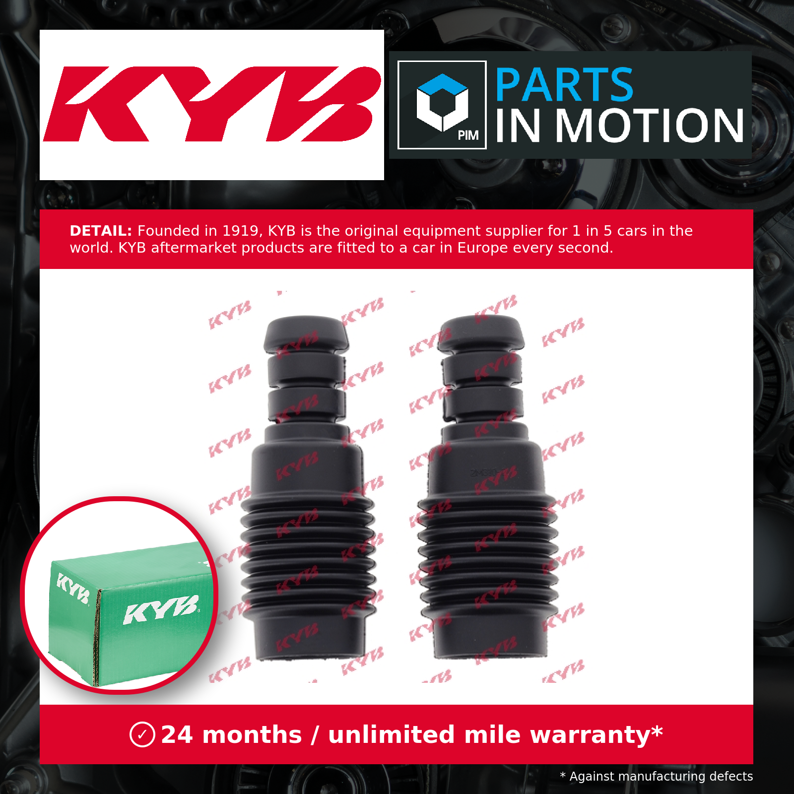 KYB Shock Absorber Dust Cover Kit Front 912025 [PM1497114]