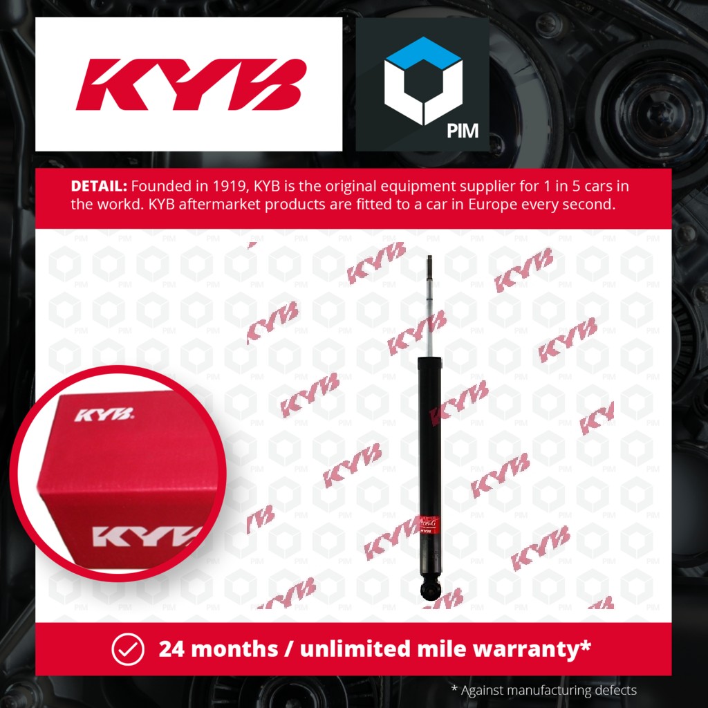 KYB 2x Shock Absorbers (Pair) Rear 3438006 [PM1496470]