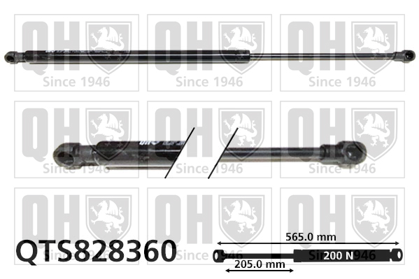 Quinton Hazell QTS828360 Gas Spring