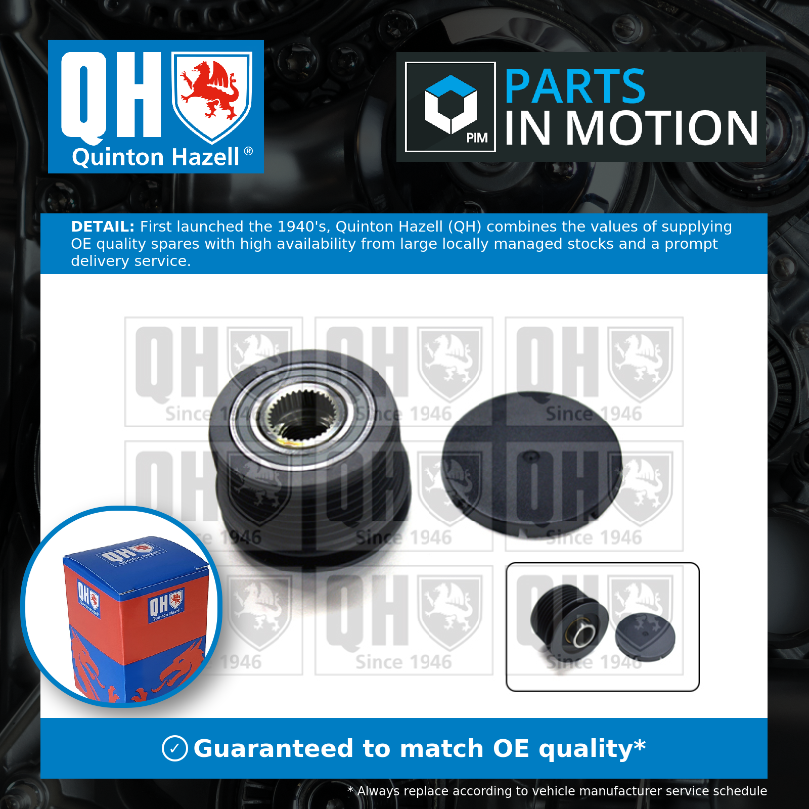 Quinton Hazell Overrunning Alternator Pulley QTR119 [PM1491852]