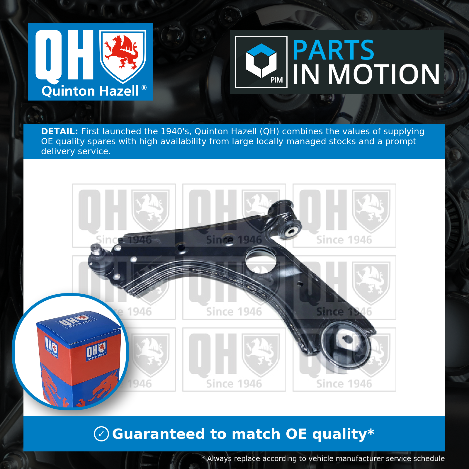 Quinton Hazell Wishbone / Suspension Arm Front Lower, Left QSA2683S [PM1490254]