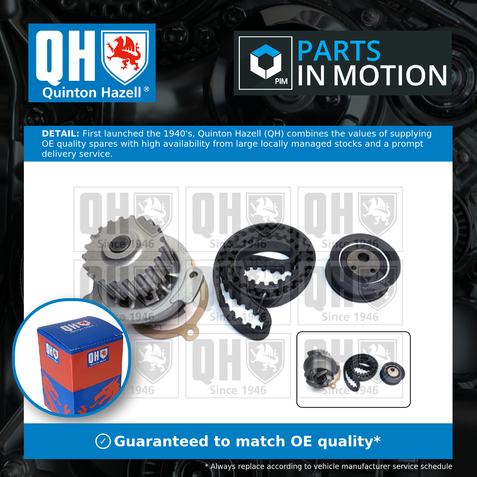 Quinton Hazell Timing Belt & Water Pump Kit QBPK8970 [PM1478837]