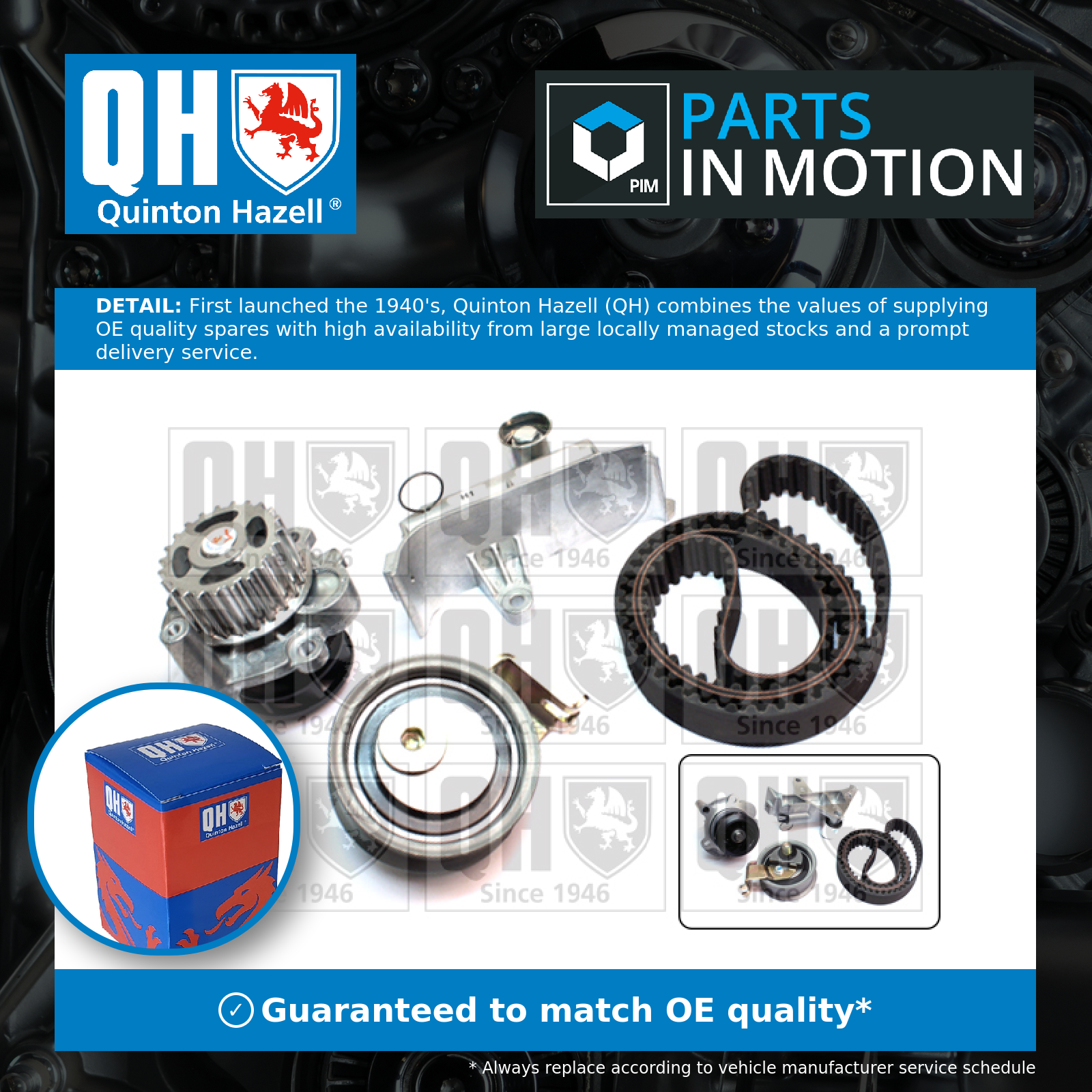 Quinton Hazell Timing Belt & Water Pump Kit QBPK6410 [PM1478688]