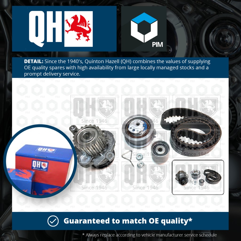 Quinton Hazell Timing Belt & Water Pump Kit QBPK6254 [PM1478678]