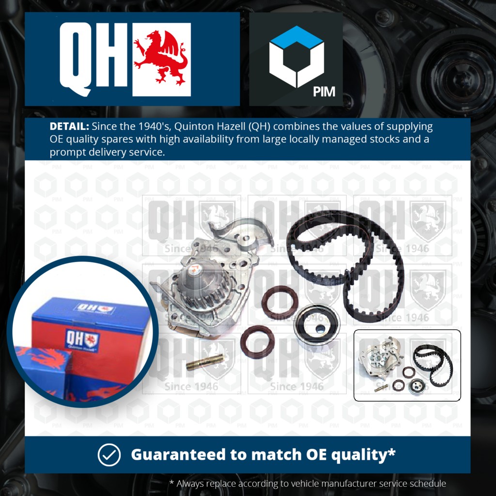 Quinton Hazell Timing Belt & Water Pump Kit QBPK5590 [PM1478641]