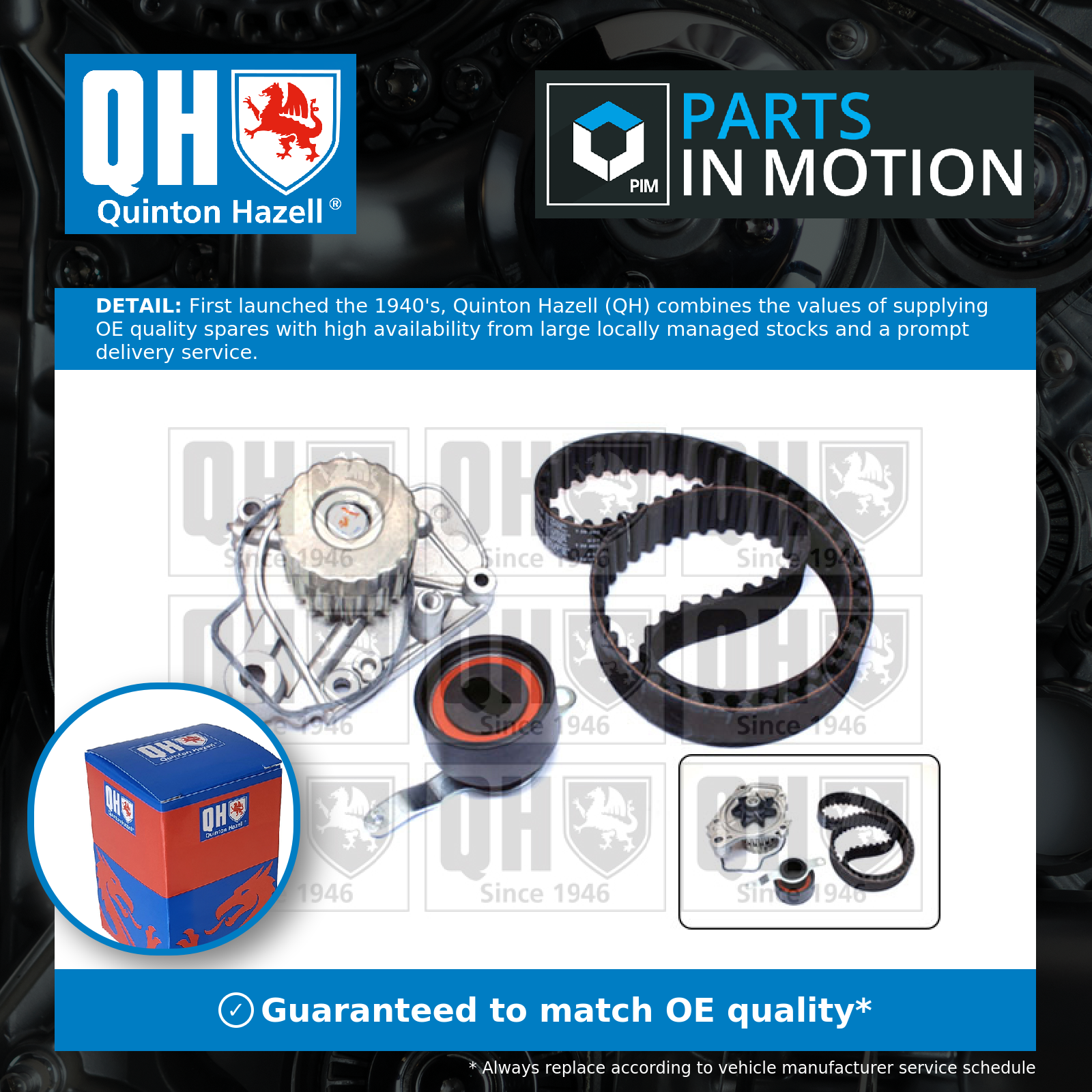 Quinton Hazell Timing Belt & Water Pump Kit QBPK4820 [PM1478637]