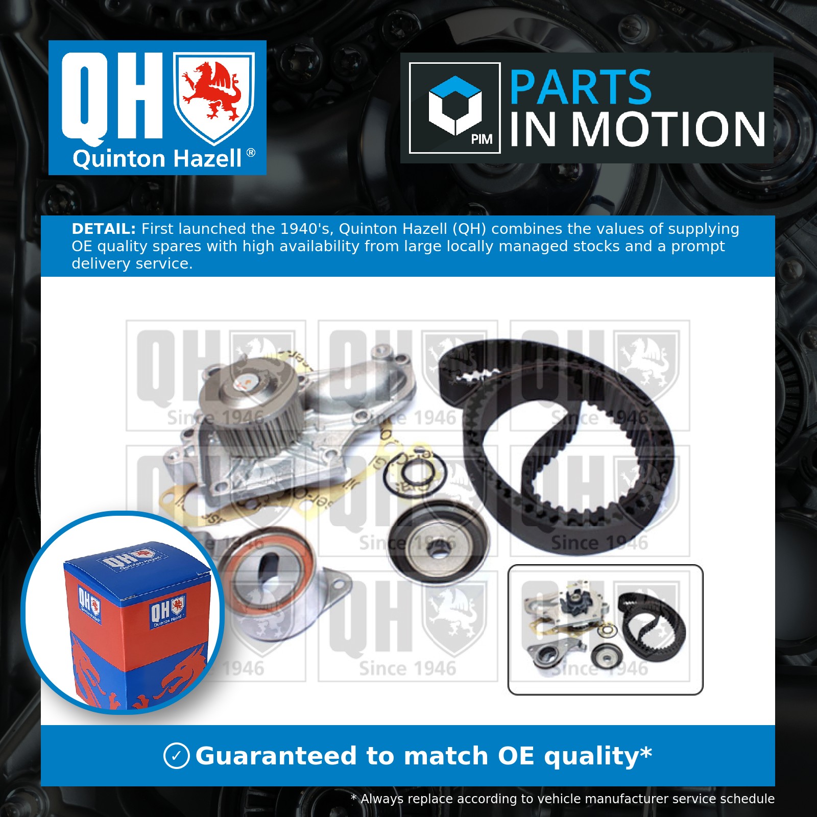 Quinton Hazell Timing Belt & Water Pump Kit QBPK3610 [PM1478624]