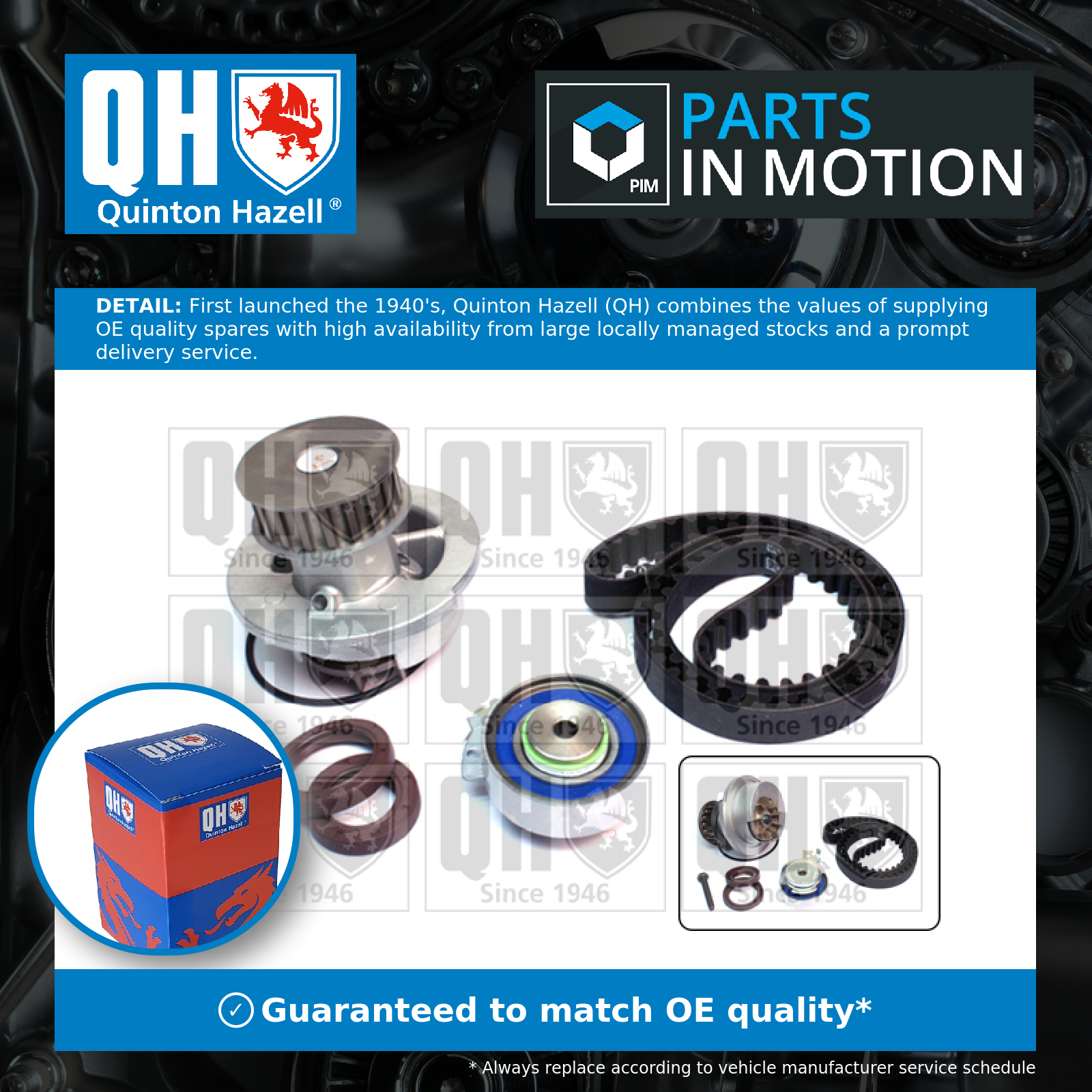 Quinton Hazell Timing Belt & Water Pump Kit QBPK3312 [PM1478619]