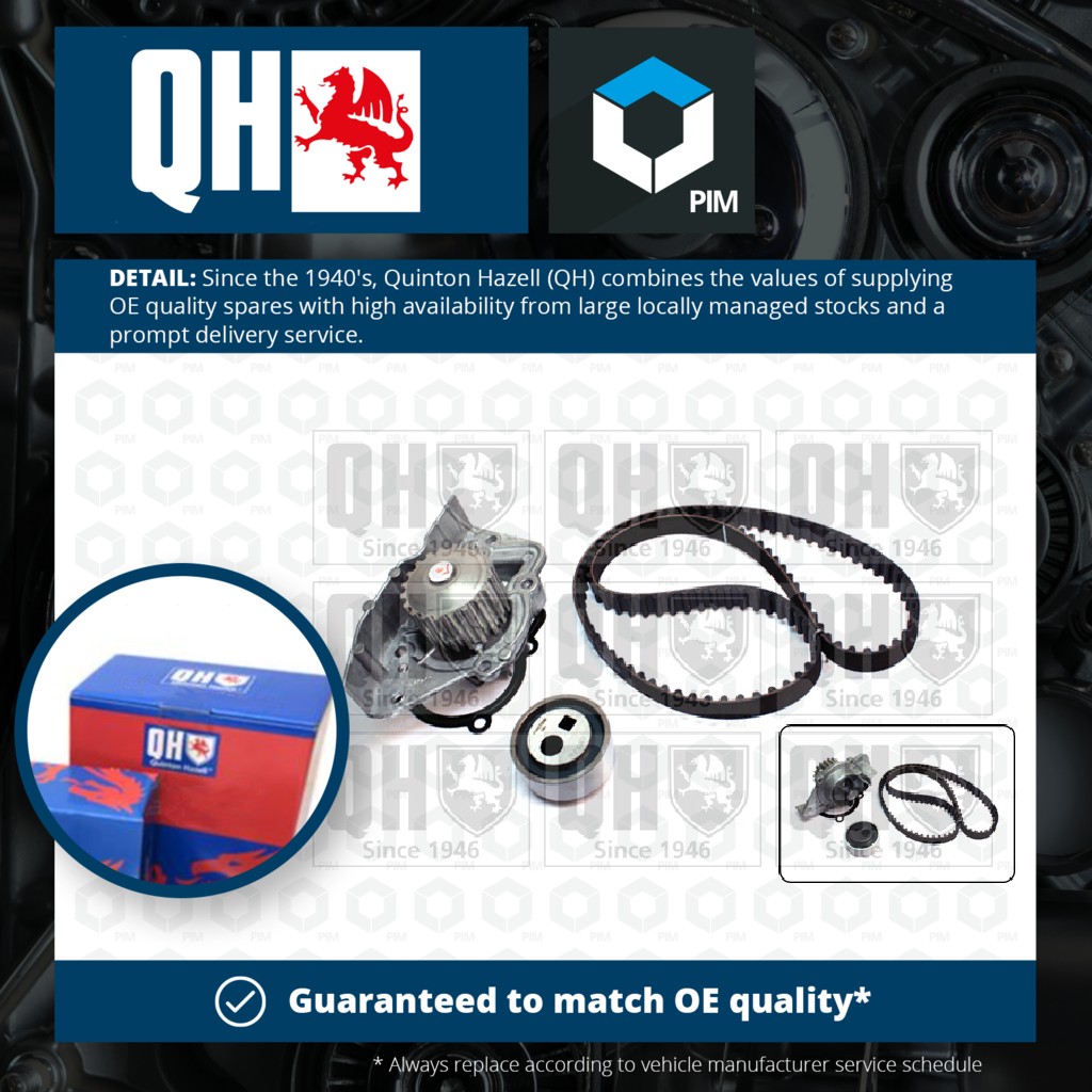 Quinton Hazell Timing Belt & Water Pump Kit QBPK1200 [PM1478553]