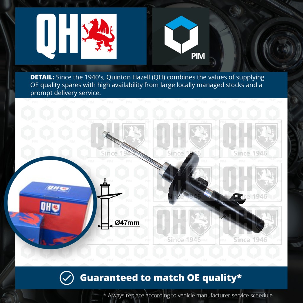Quinton Hazell Shock Absorber (Single Handed) Front Left QAG878006 [PM1478269]