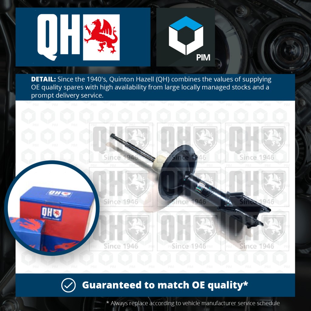 Quinton Hazell 2x Shock Absorbers (Pair) Front QAG178521 [PM1477961]
