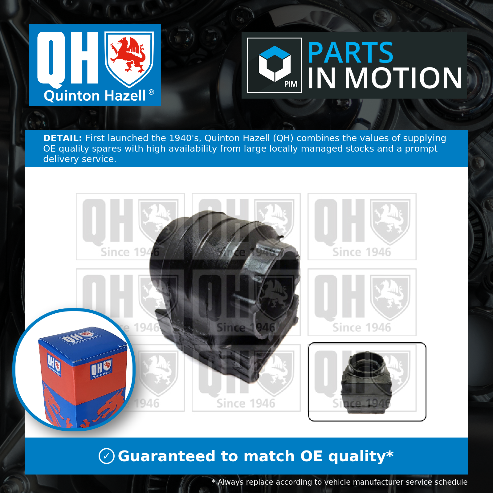 Quinton Hazell Anti Roll Bar Bush Rear EMB7497 [PM1475610]