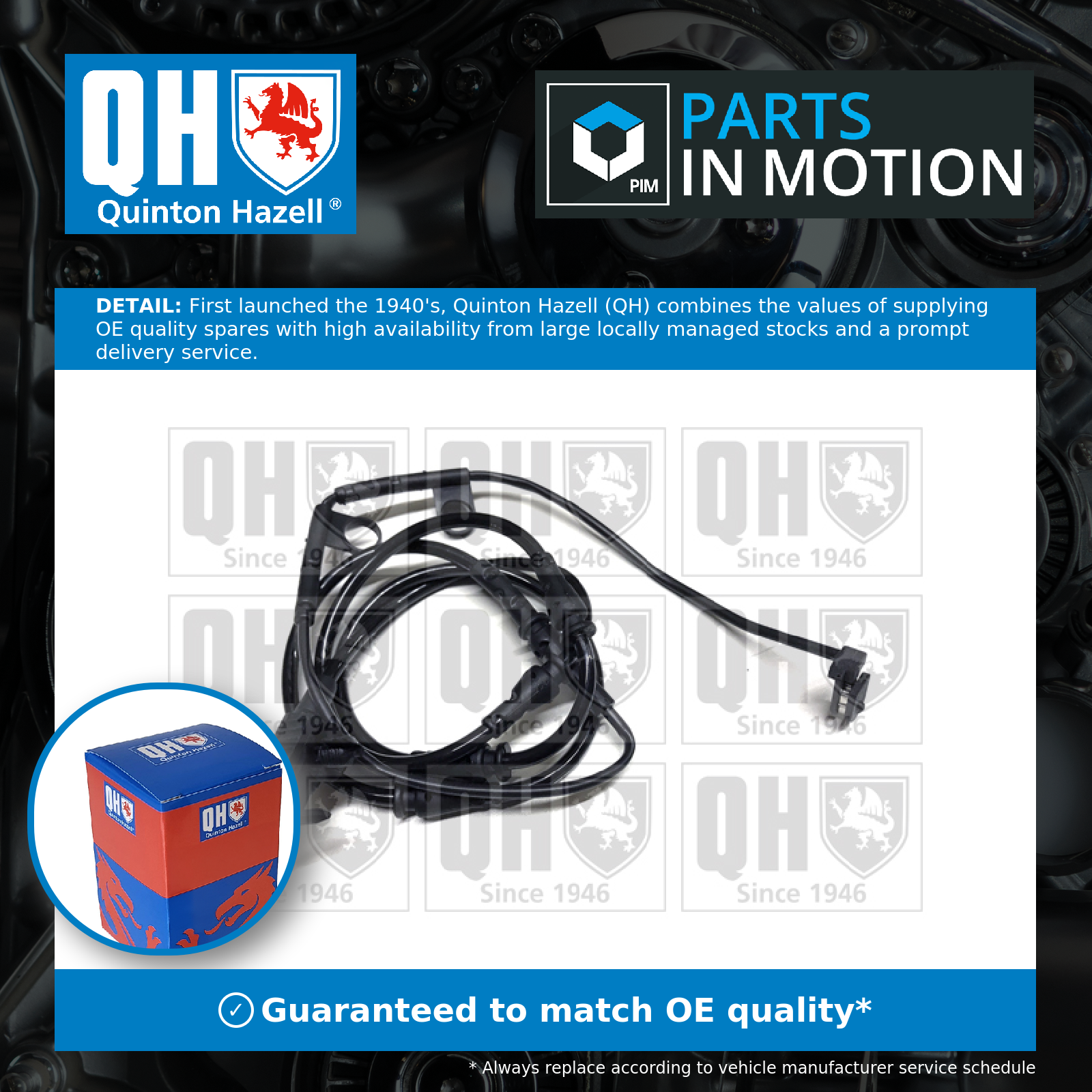 Quinton Hazell Brake Pad Wear Indicator Sensor Front BWI1222 [PM1473624]