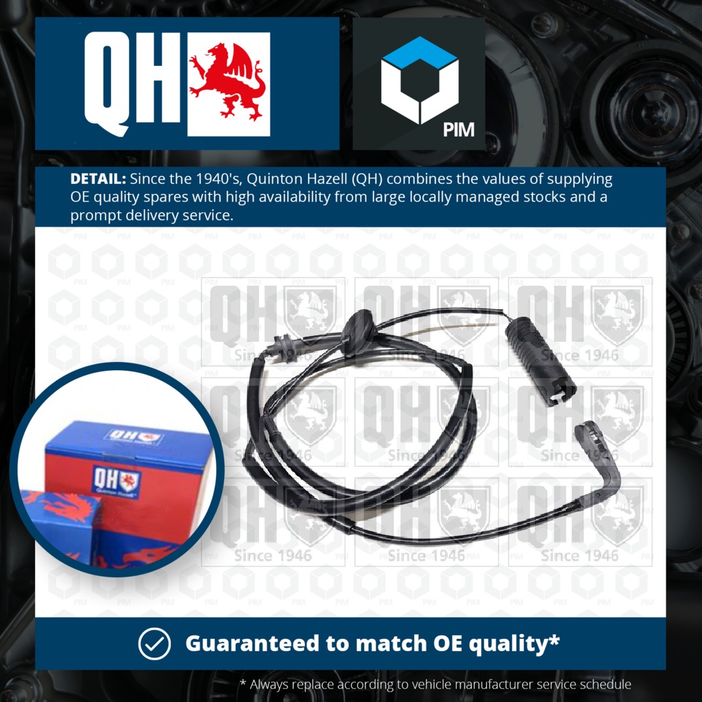 Quinton Hazell Brake Pad Wear Indicator Sensor Front BWI1051 [PM1473559]