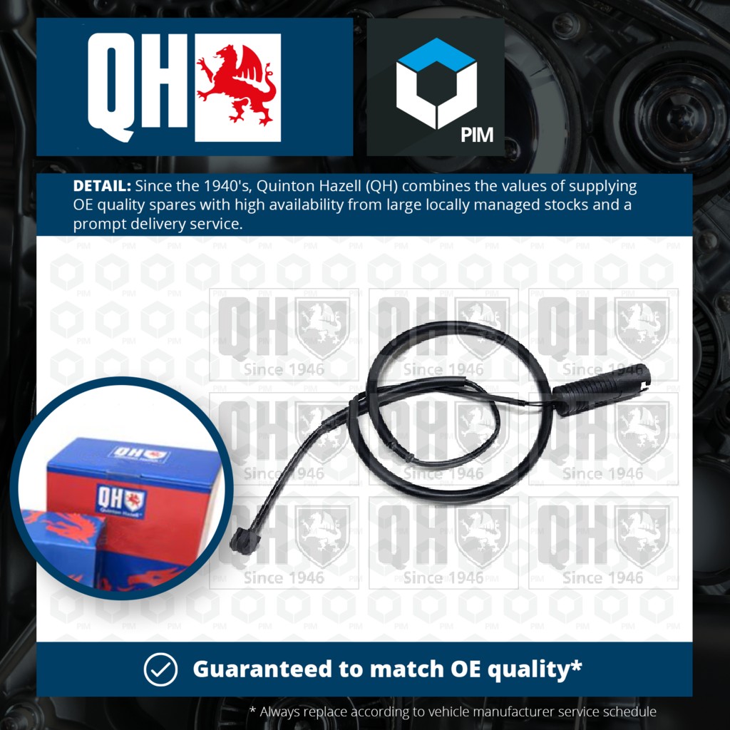 Quinton Hazell Brake Pad Wear Indicator Sensor Rear BWI1035 [PM1473543]
