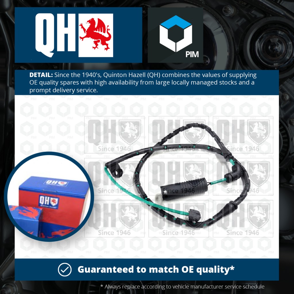 Quinton Hazell Brake Pad Wear Indicator Sensor Front BWI1015 [PM1473525]
