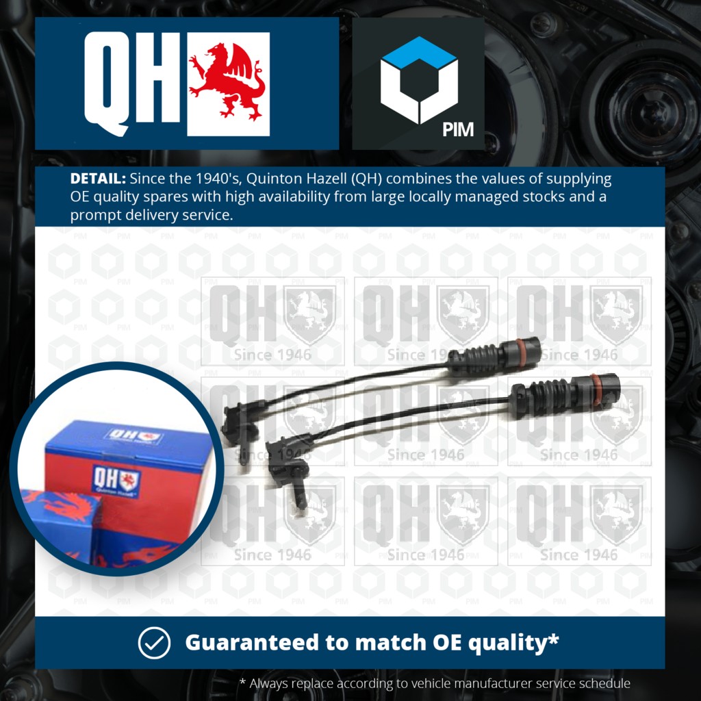 Quinton Hazell Brake Pad Wear Indicator Sensor BWI1001 [PM1473512]