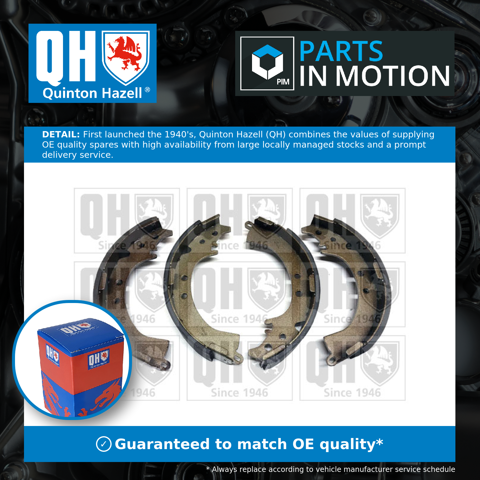 Quinton Hazell Brake Shoes Set BS826 [PM1473193]