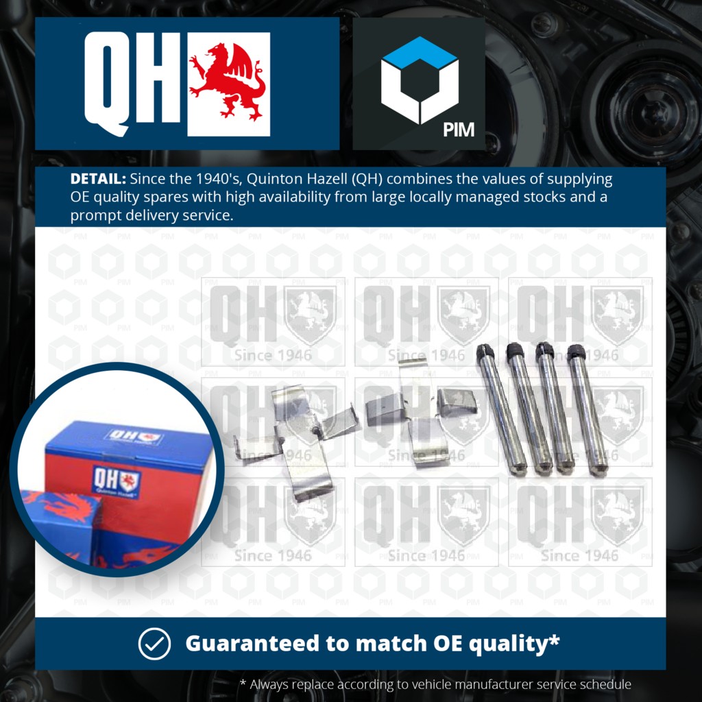 Quinton Hazell Brake Pad Fitting Kit BFK771 [PM1472145]