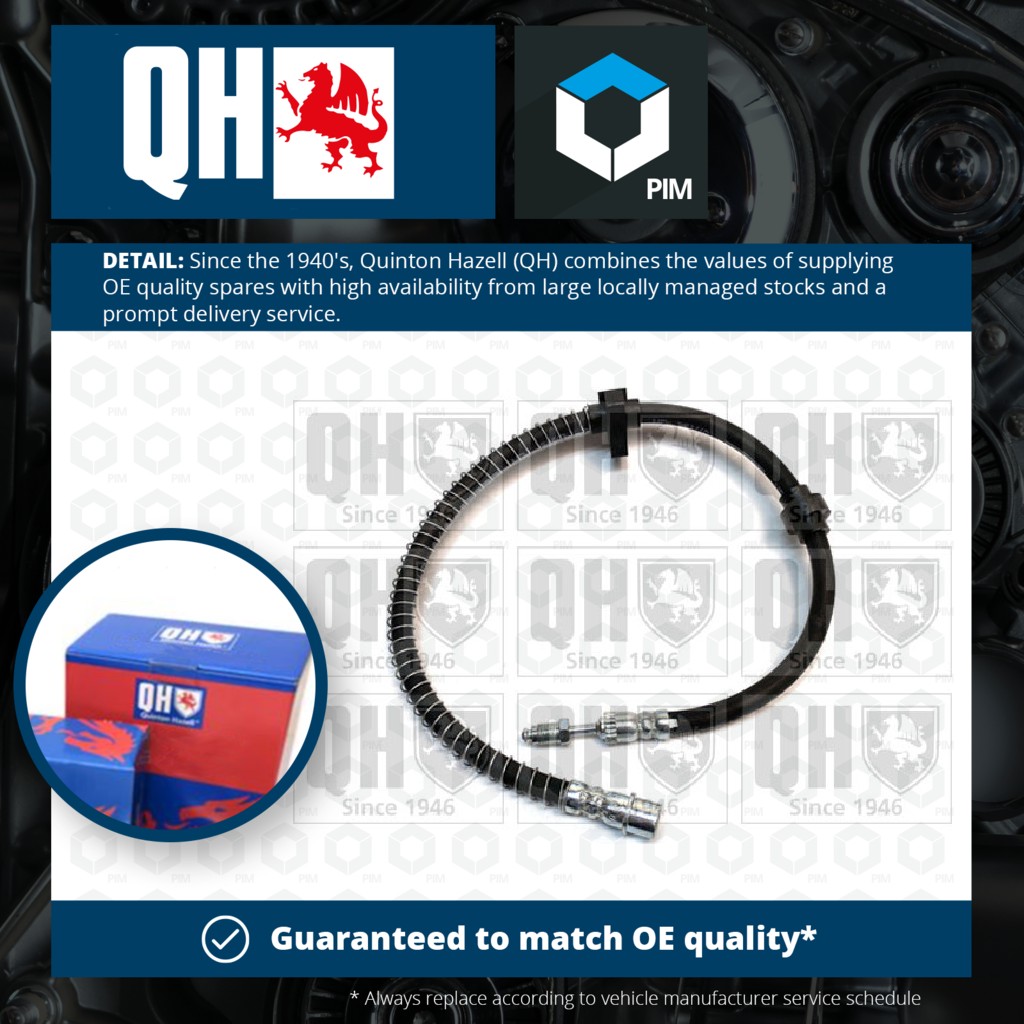 Quinton Hazell Brake Hose Rear Right BFH6063 [PM1471781]