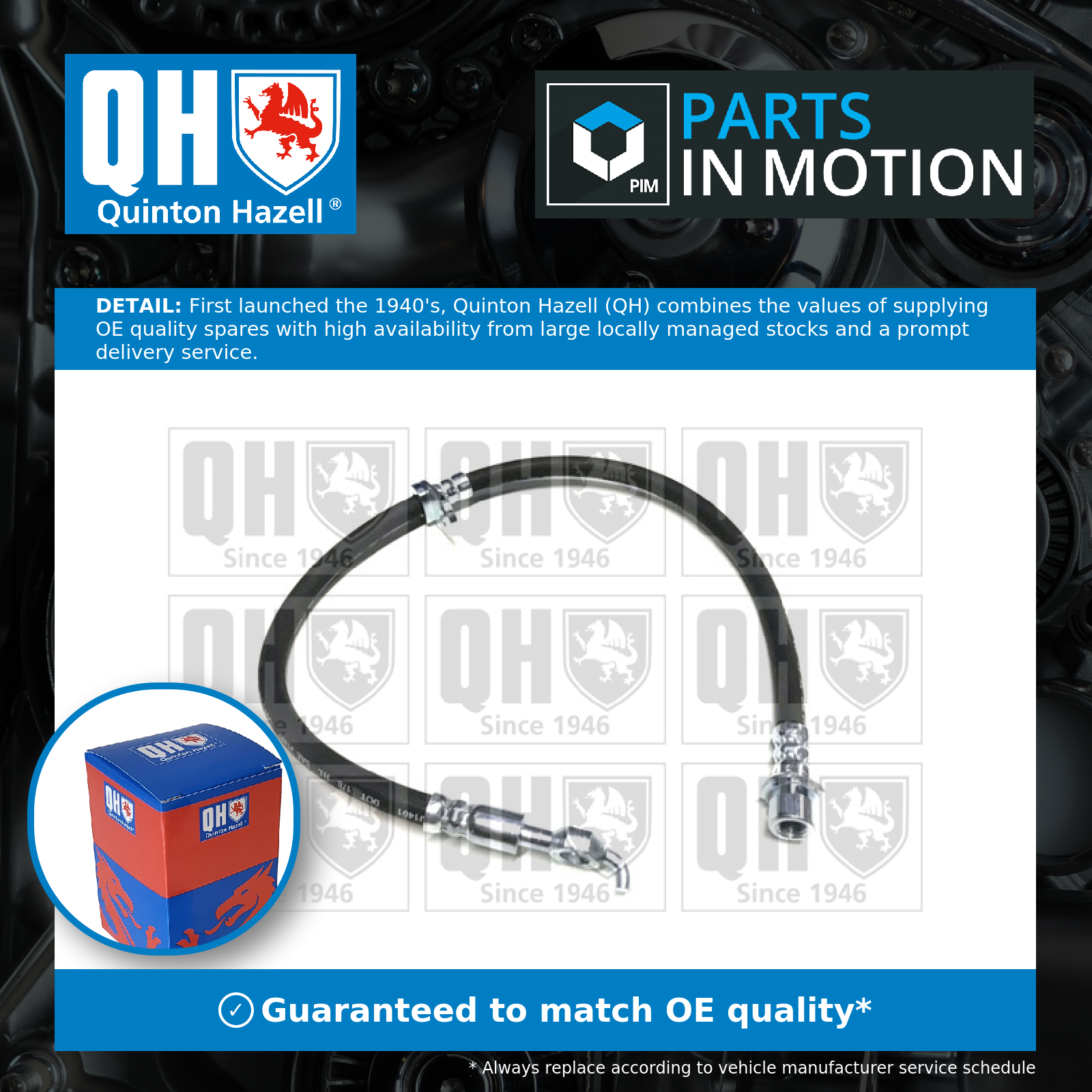 Quinton Hazell Brake Hose Front Left BFH5767 [PM1471506]