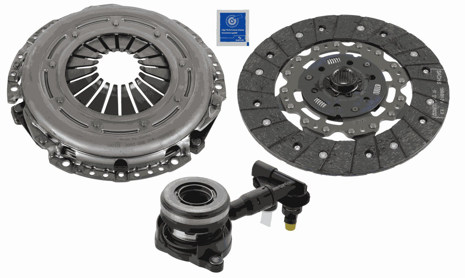 Sachs Clutch Kit 3pc (Cover+Plate+CSC) 3000990422 [PM1448596]