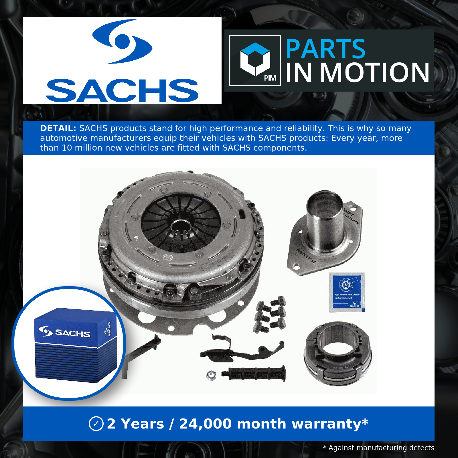 Dual Mass Flywheel DMF Kit with Clutch fits AUDI A4 B8 2.0D 07 to 15 Sachs  New | eBay UK