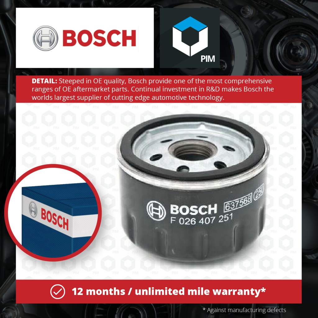 Bosch Oil Filter F026407251 [PM1417205]