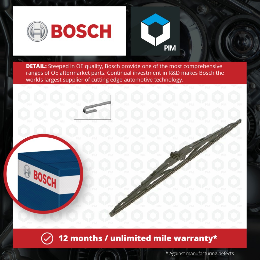 Bosch Rear Wiper Blade H400 3397004757 [PM875288]