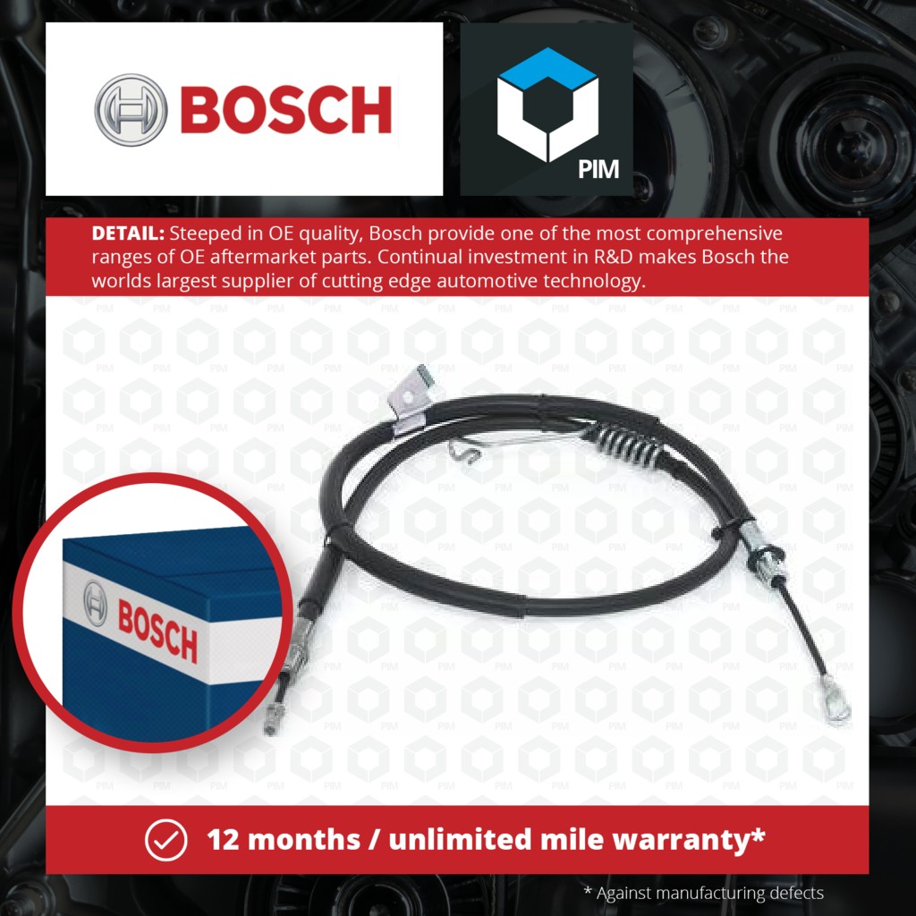 Bosch Handbrake Cable 1987482673 [PM1336514]